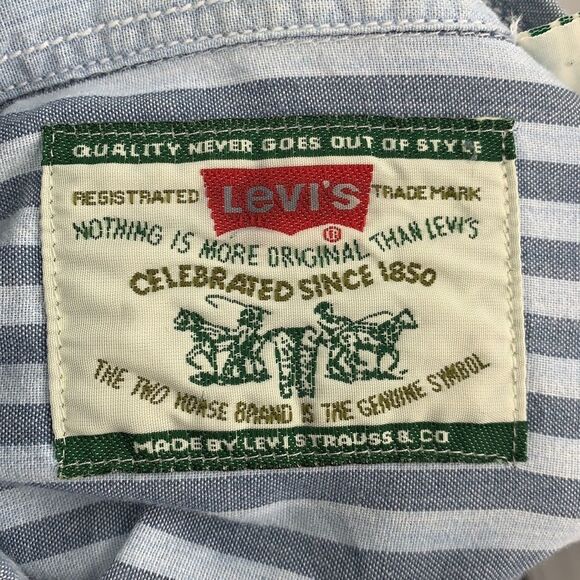 Levi’s Vintage Denim Button Up Striped Shirt XL - Picture 6 of 7